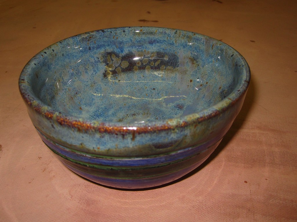 Finished glazed ceramic rice bowl after kiln firing showing successful cone-6 glaze surface